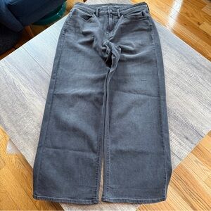 Old Navy black high rise wide leg jeans. Size 10P, 28" inseam. Like new!